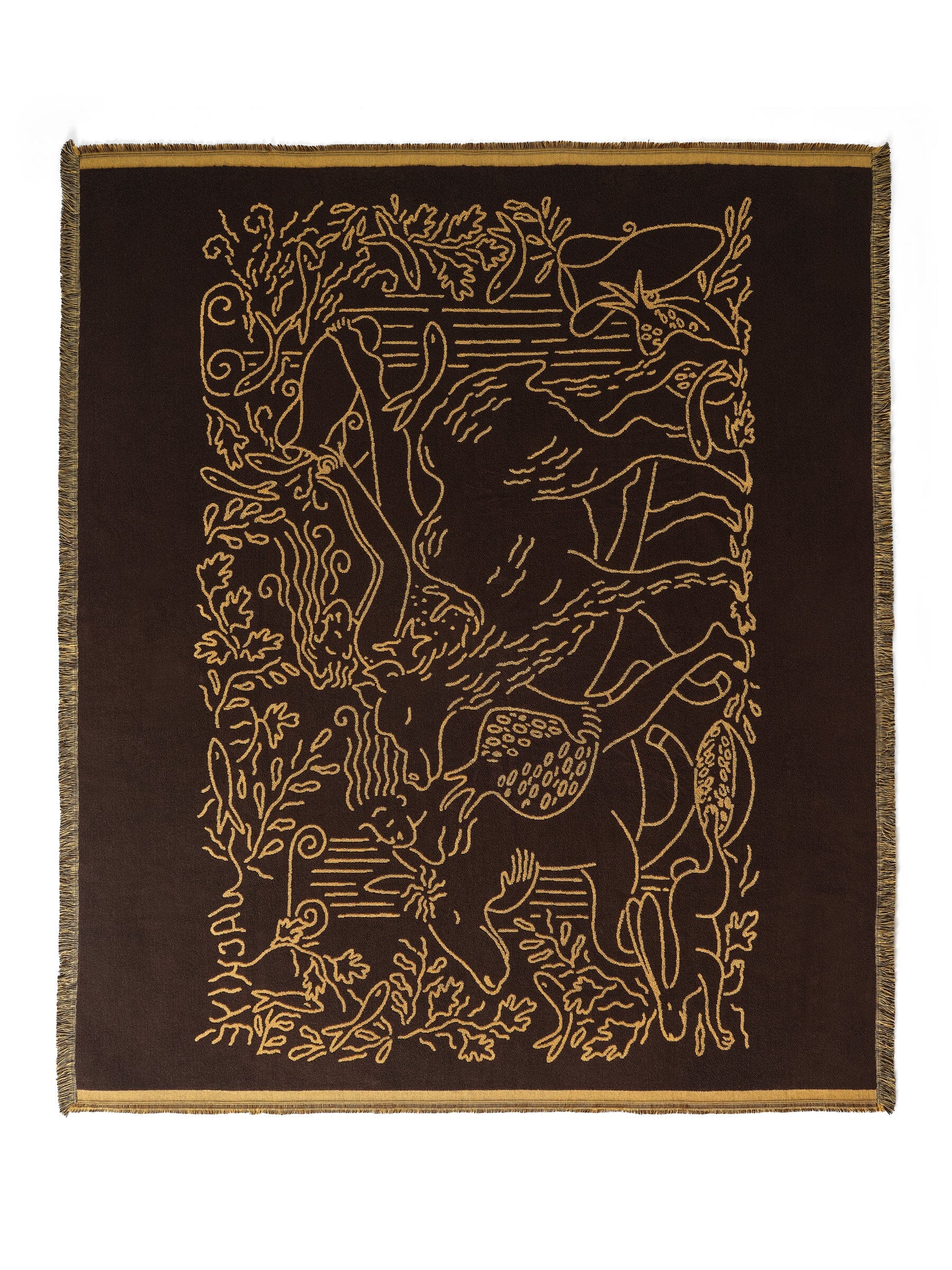 Nackiyé Towels Fête (Large) Yacht Towel in Caramel/Coffee