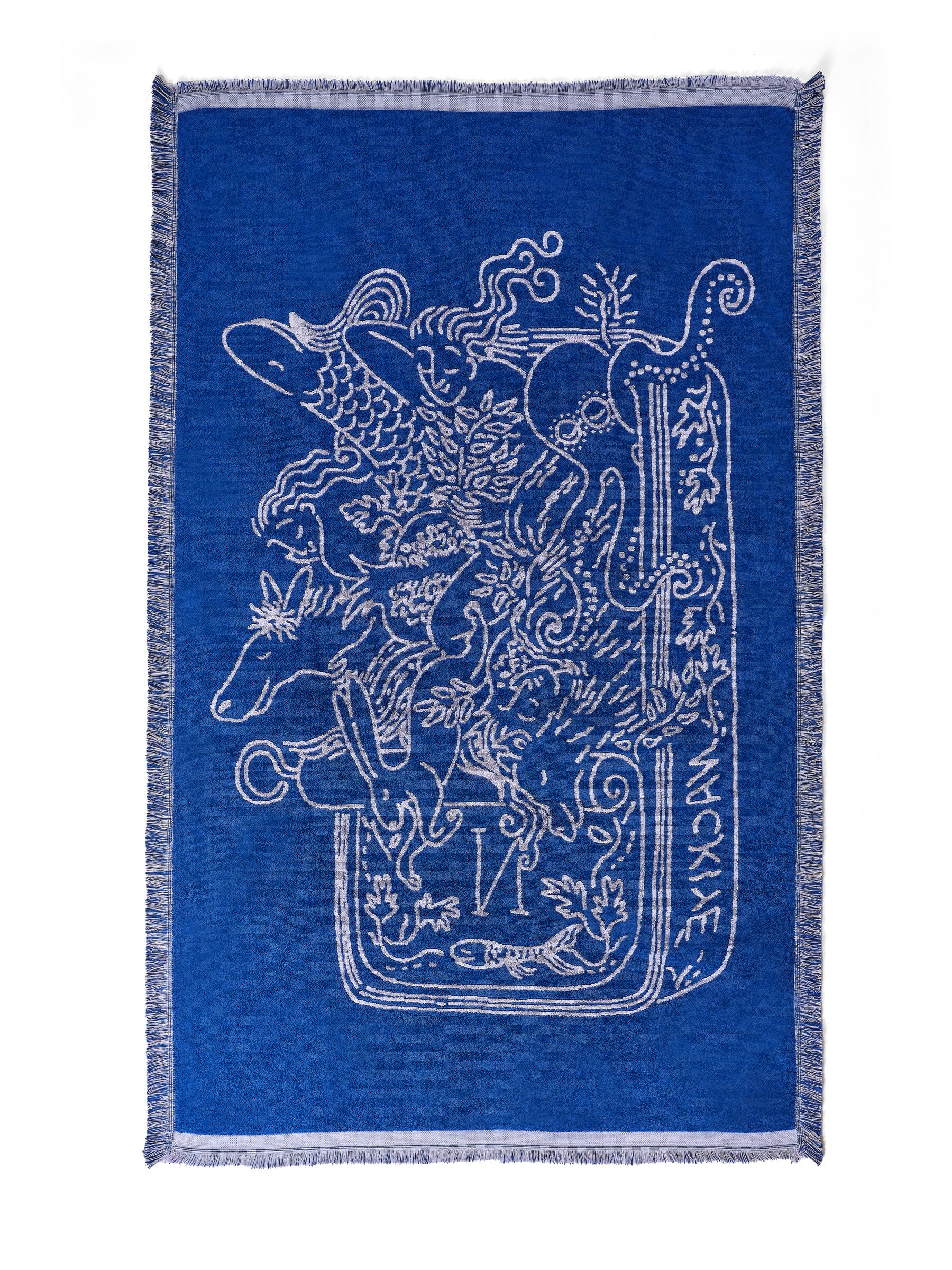 Nackiyé Towels A Tight Ship (Standard) Beach Towel in Lavender/Sea